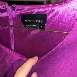 Max & Cleo Fuschia Dress with belt